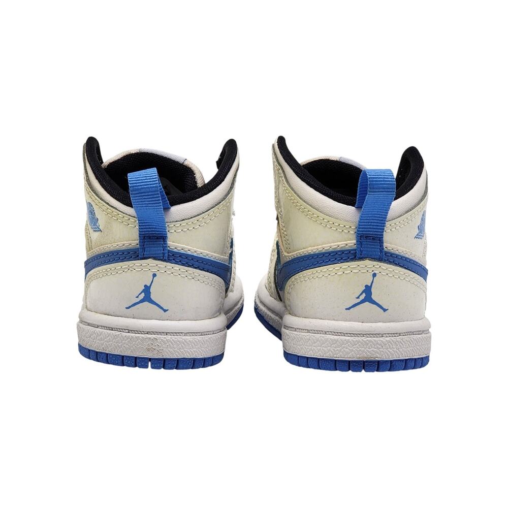 Nike Air Jordan 1 Mid BT Toddler White Legend Blue 640735-127 US 4.5C - New - Picture 5 of 8